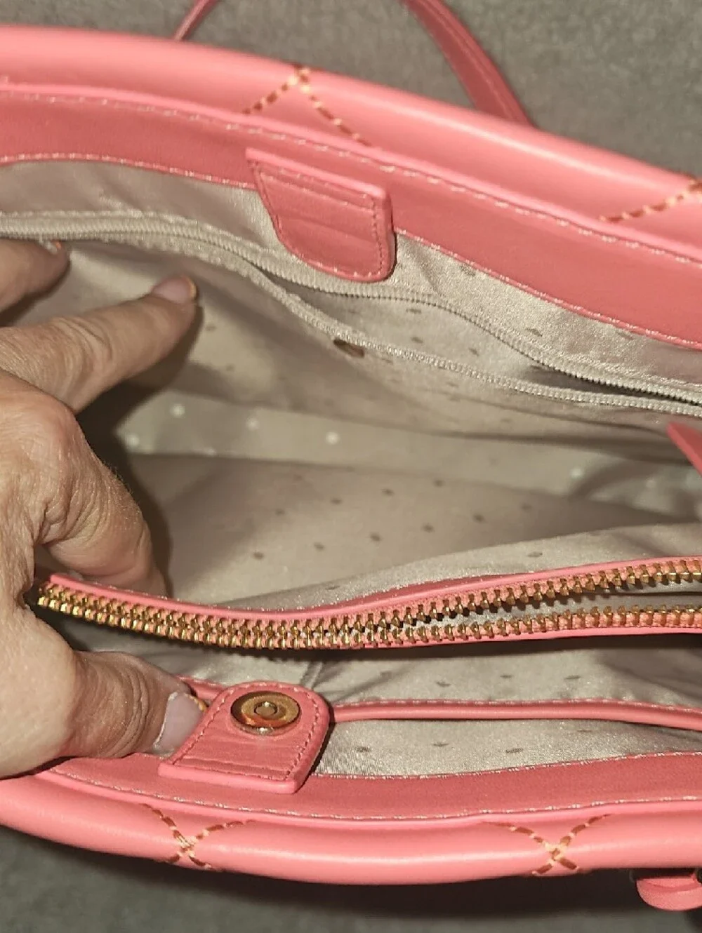 kate spade PINK Quilted Chain-Handle Tote